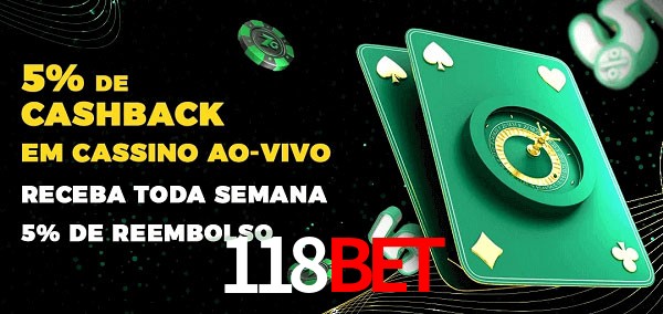 Promoções do cassino ao Vivo 118bet